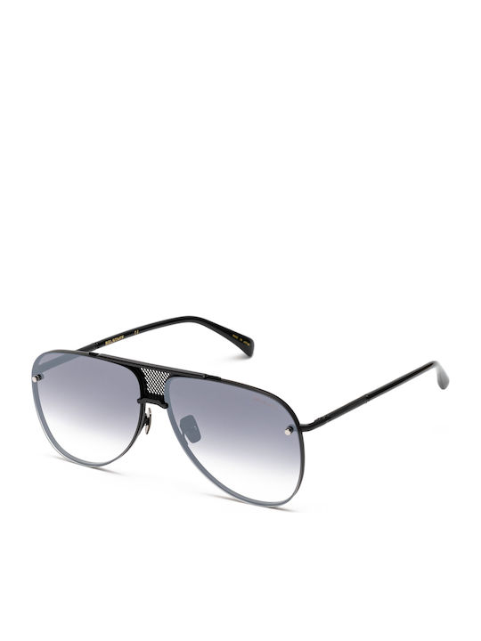 Belstaff Men's Sunglasses with Black Metal Frame and Gray Gradient Lens
