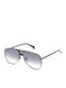 Belstaff Men's Sunglasses with Black Metal Frame and Gray Gradient Lens