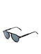 Belstaff Unisex Sunglasses with Black Plastic Frame and Black Lens