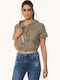 Γυναικείο Crop Top Χακί