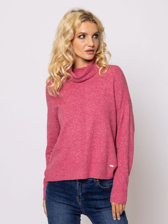 Heavy Tools Women's Sweater Turtleneck Rose