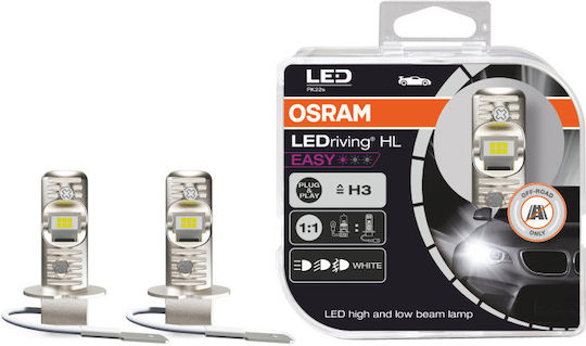 Λάμπες Led H3 Osram Ledriving Hl Easy 12volt 8watt 900lm 6500k 2 Τεμάχια