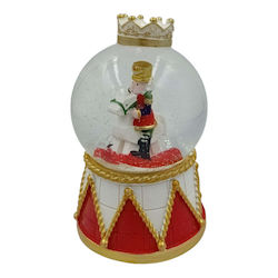 Изпълнена със светлина Коледна снежна топка с Nutcracker