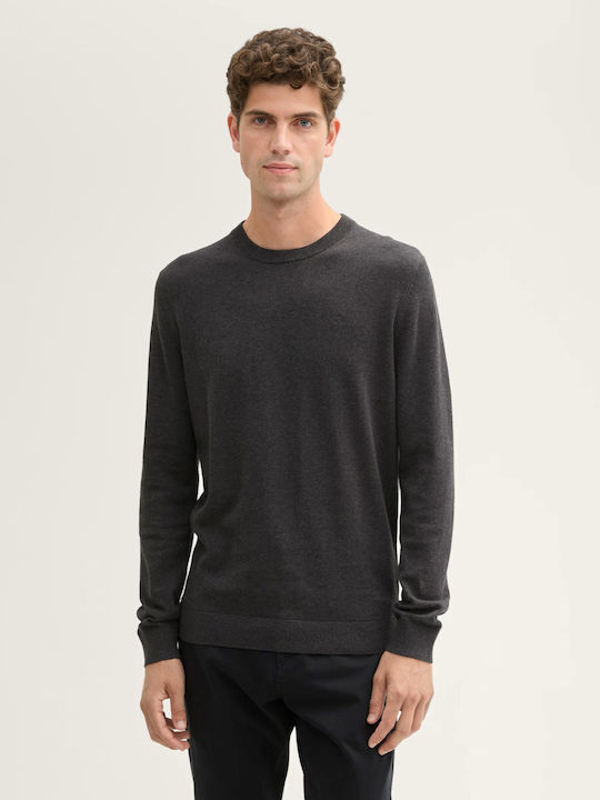 Tom Tailor Basic Langarm Pullover Anthrazit