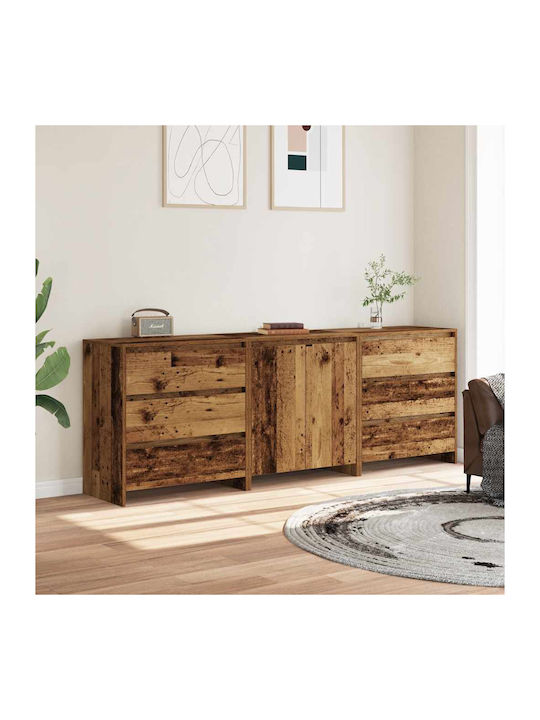 Sideboard Wooden with Drawers Coffee 70x41x75cm