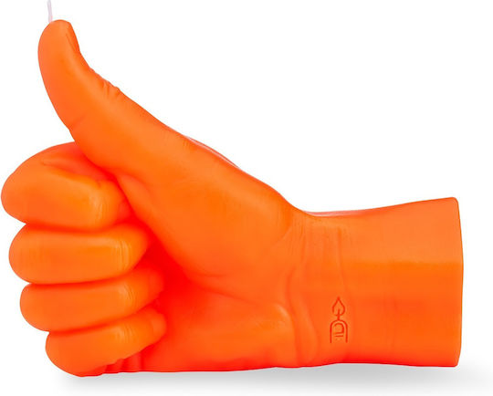 Candlehand Daumen Hoch Leuchtend Orange 380g Gestenkerze