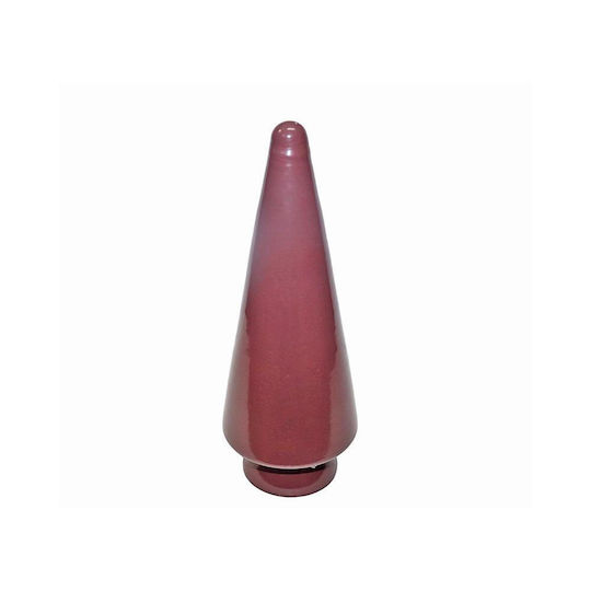 Christmas Decorative Glass Tree Cone Burgundy