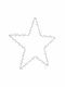 vidaXL Plastic Illuminated Christmas Decorative Pendant Star 87x90cm
