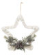 Fabric Christmas Decorative Pendant Star 28x30cm White
