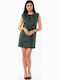 Sommer Mini Leder Kleid Grün