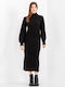 Midi Φόρεμα Πλεκτό Black