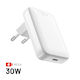 Fixed Зарядно без кабел GaN с USB-C порт 30W Power Delivery Бял (FIXCG30S-C-WH)