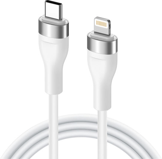 Lito Редовна USB-C към Lightning кабел 60W Бял 1.2м