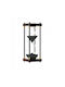 Office Hourglass Decoration from Glass 25x10x25cm in Black color