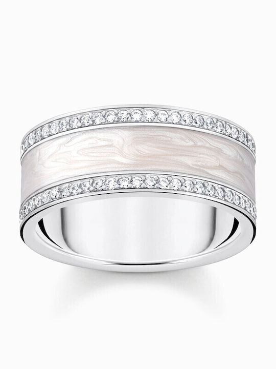 Thomas Sabo Femeie Inel cu Zirconiu & Email din Argint