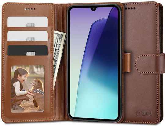 Tech-Protect Wallet Synthetic Leather Brown (Redmi 14C / Poco C75)