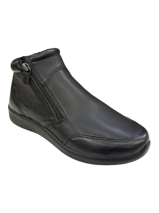 Naturelle Leather Women's Ankle Boots Black