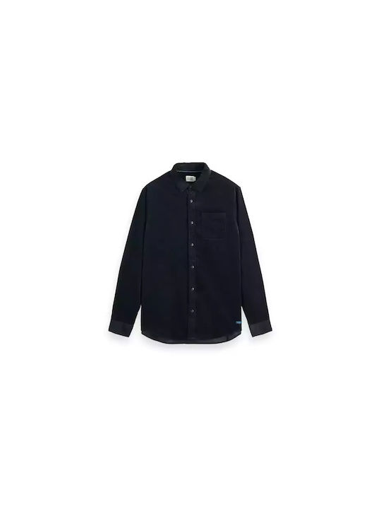 Scotch & Soda Long-sleeved Corduroy Shirt Black