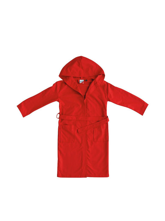 Kentia Player Bathrobe with Hood 17 Red 190gr/m²