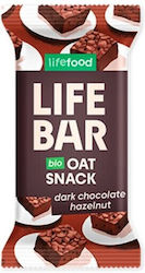 Baton de ovăz cu ciocolată neagră și alune 40g Lifefood Baton de ovăz cu ciocolată neagră și alune 40g Lifefood