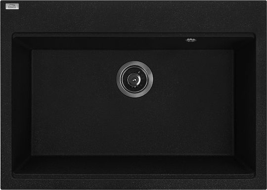 Laveo Drop-In Мивка от Синтетичен Гранит Ш70xД50см Черен