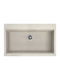 Laveo Drop-In Spüle aus Verbundgranulat B80xT50cm Beige