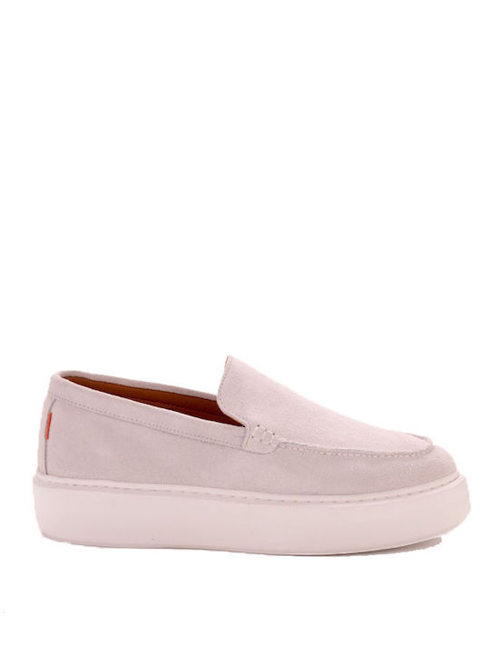 Men's Leather Moccasins Gray