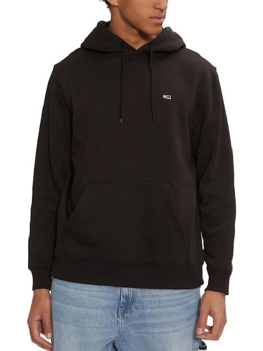 Tommy Hilfiger Flag Sweatshirt with Hood Black