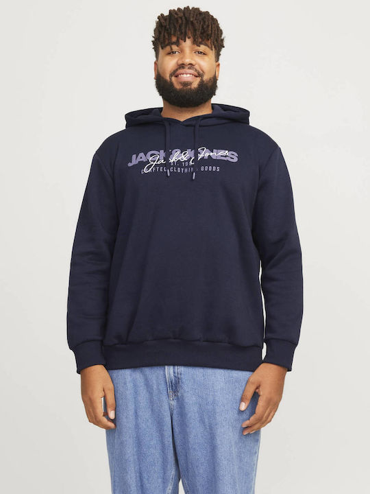 Jack & Jones Φούτερ με Κουκούλα Μπλε