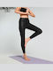 Yoga Γυναικείο Cropped Κολάν Ψηλόμεσο Μαυρο