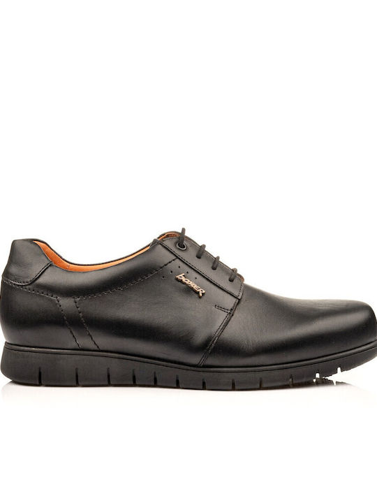 Leder Herren Freizeitschuhe Schwarz