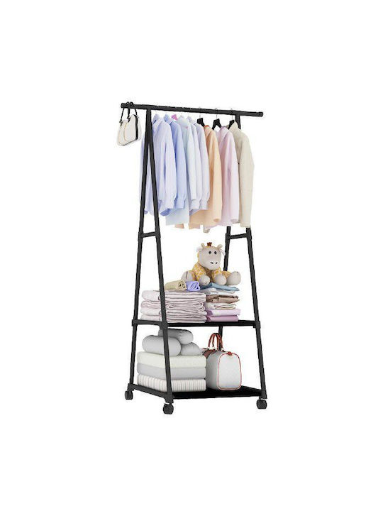 Triangular Clothes Rack Shoe Cabinet 2 Levels