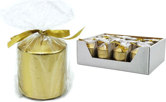 ArteLibre The translated Liquid template in German language: Weihnachtskerzen & Kerzenständer Kerze Gold 8x7cm.