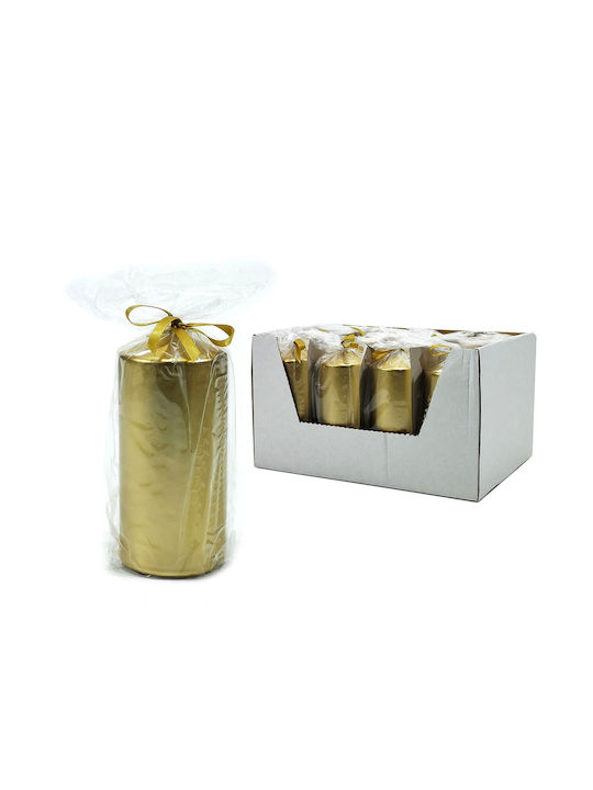 ArteLibre Christmas Gold Candle 15x7cm