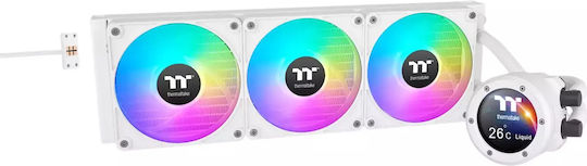 Thermaltake TH420 Ultra EX Snow Edition v2 Water Cooling AIO CPU with 3 140mm Fans and White ARGB Lighting