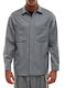 Μακρυμάνικo Τζιν Overshirt Γκρι