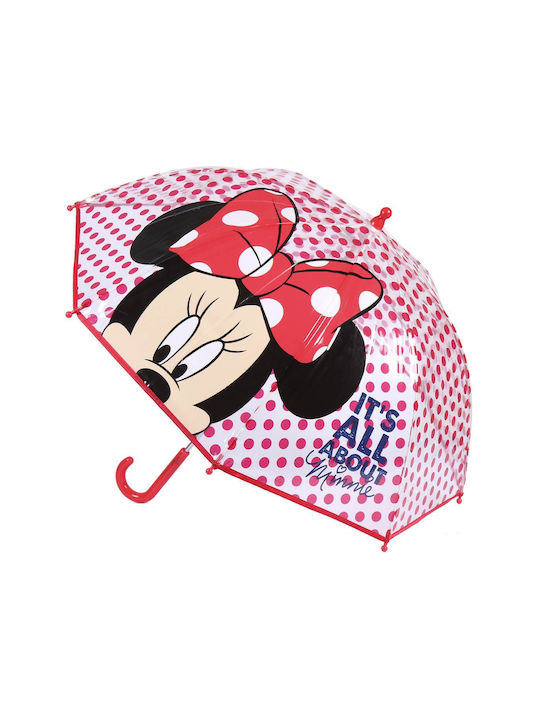 Kids Curved Handle Umbrella Red