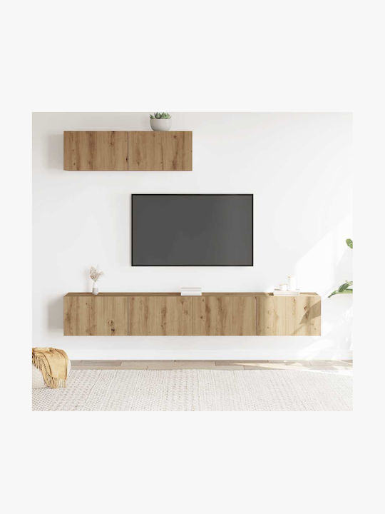 Living Room TV Unit Τεχνικής Δρυς L100xW30xH30cm