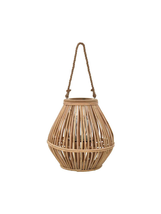 vidaXL Φαναράκι Γυάλινο Επιδαπέδιο Καφέ 38x40x40εκ.