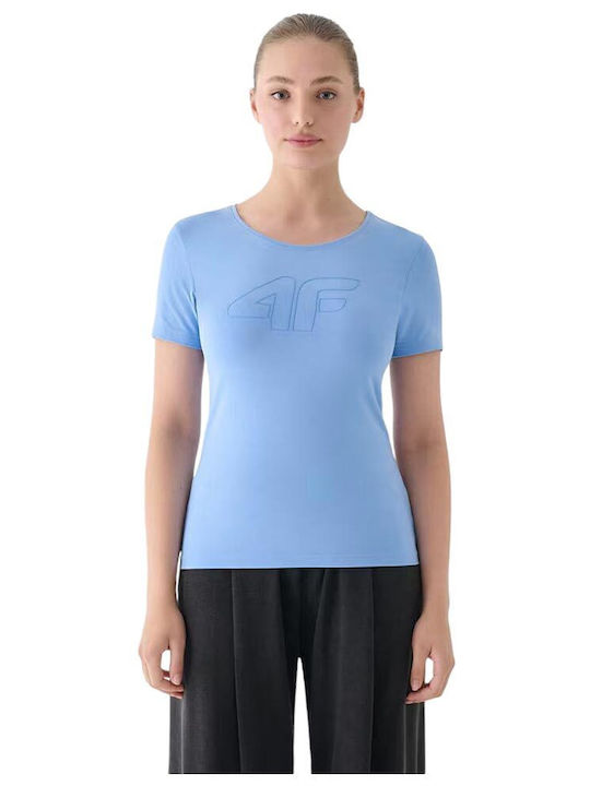 4F Bluze Damă T-shirt Albastru Deschis