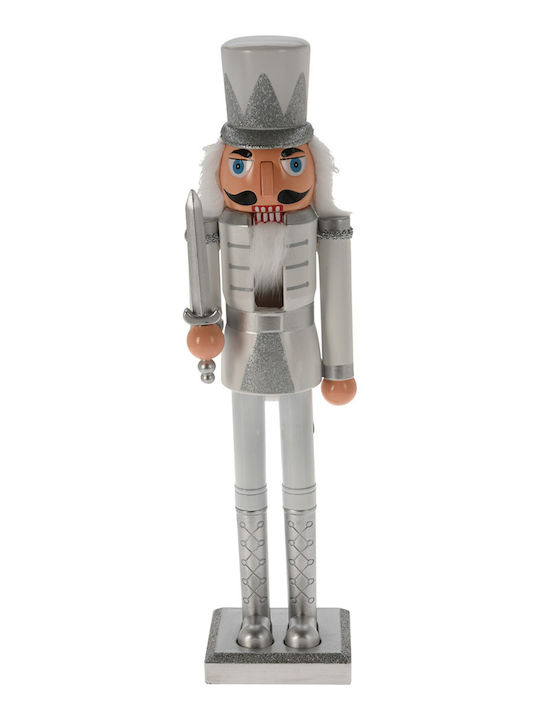 Plastic Christmas Nutcracker 57cm Silver