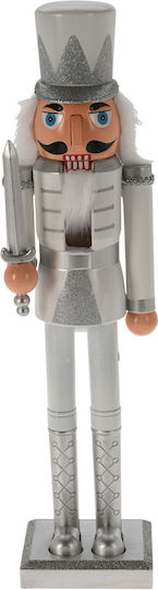 Plastic Christmas Nutcracker 57cm Silver