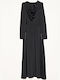 Maxi Abendkleid Drapiert Black