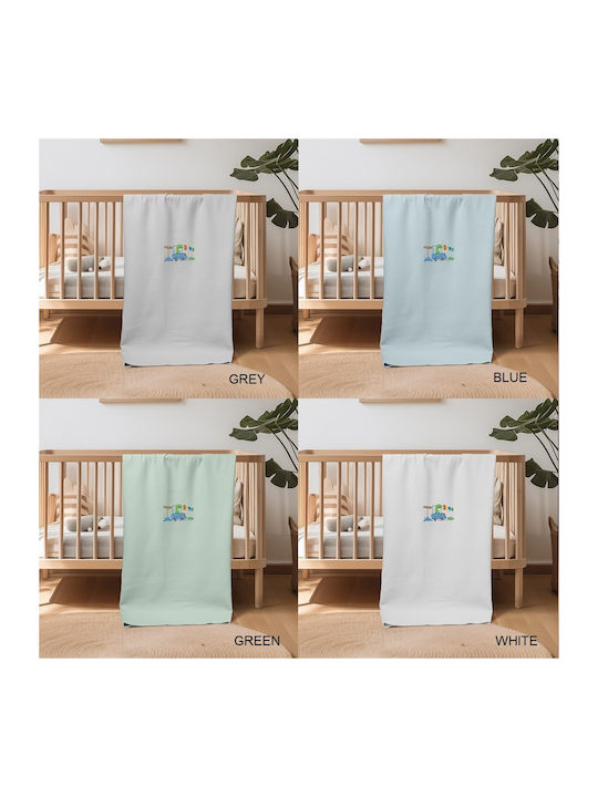 Adam Home Blanket Nursery Swaddling Blankets Dinosauros Waffle Blue Blue 80x110cm