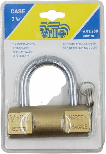 Vorhängeschloss Messing mit Schlüssel 80mm 1Stück