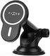 Fixed Car Mobile Mount with Adjustable Hooks and Wireless Charging MagSafe Black
