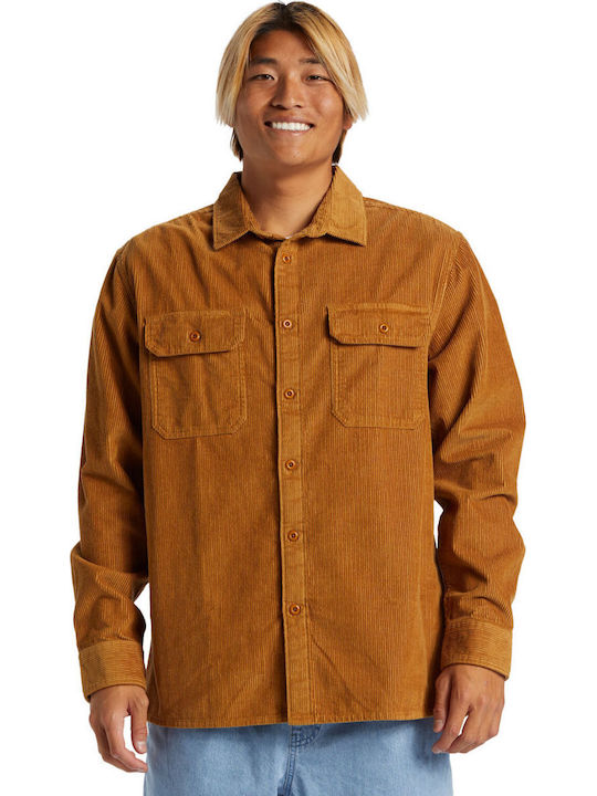 Venture Дълъг Ръкав Рипсено Кадифе Overshirt Bone Кафяв