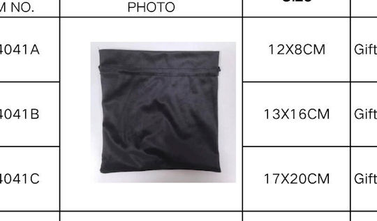 Pouch for Wedding Favors Black 12pcs
