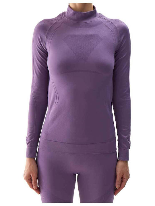 4F F156 Damen Thermo Langarmshirt Lila