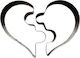 Puzzle Cookie Cutter Heart Metallic
